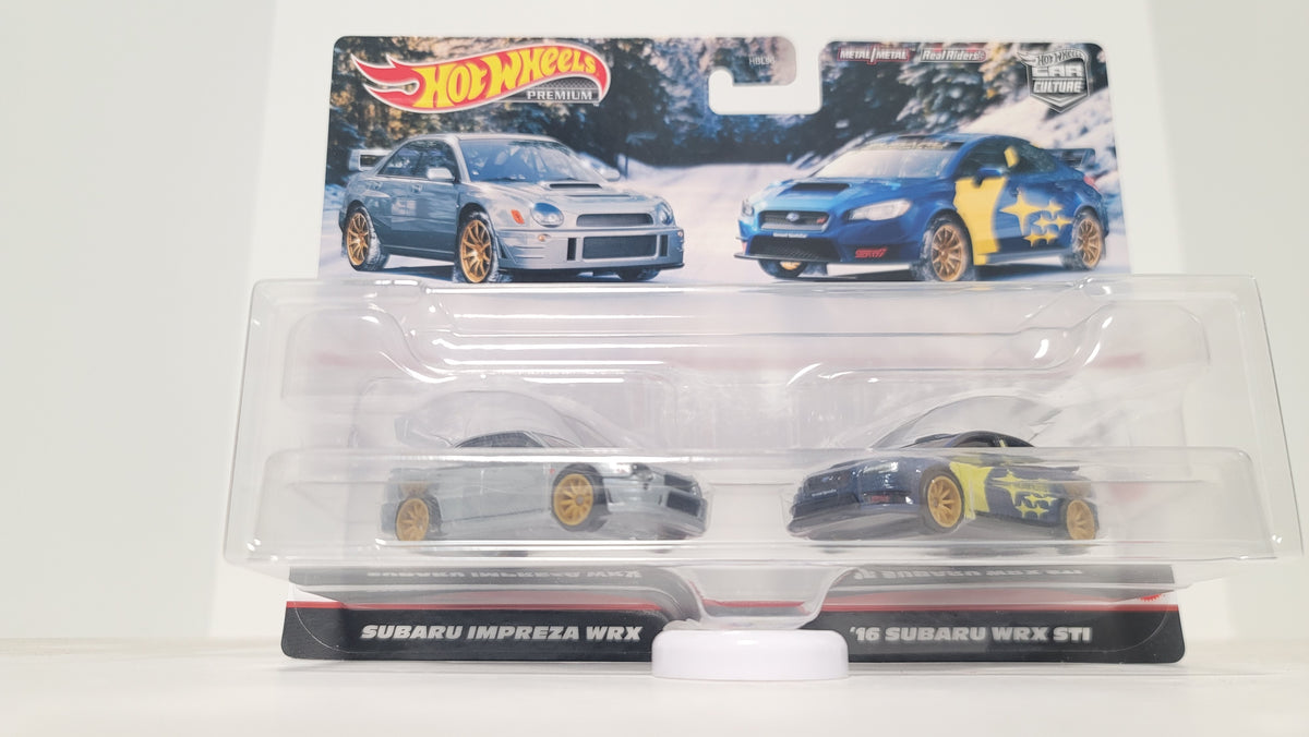 Hot Wheels Car Culture Premium 2-pack Subaru Impreza WRX & '16 WRX STI (HKF60)