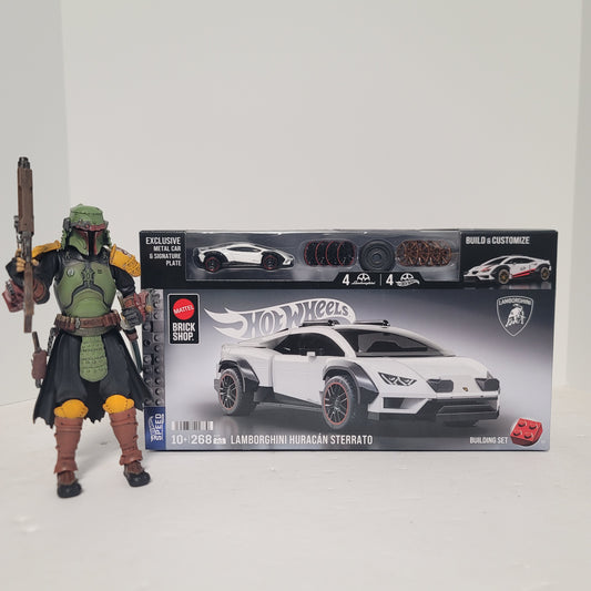 Hot Wheels Brick Shop Lamborghini Huracán Sterrato Customizable 1:32 Model Kit + 1:64 Car (JHG75)