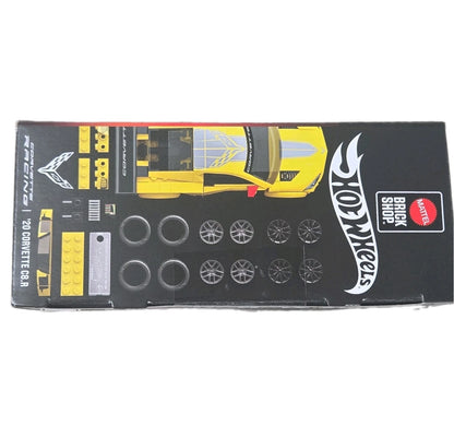 Hot Wheels Brick Shop ’20 Corvette C8.R Build & Customize 1:32 Model Kit + 1:64 Car