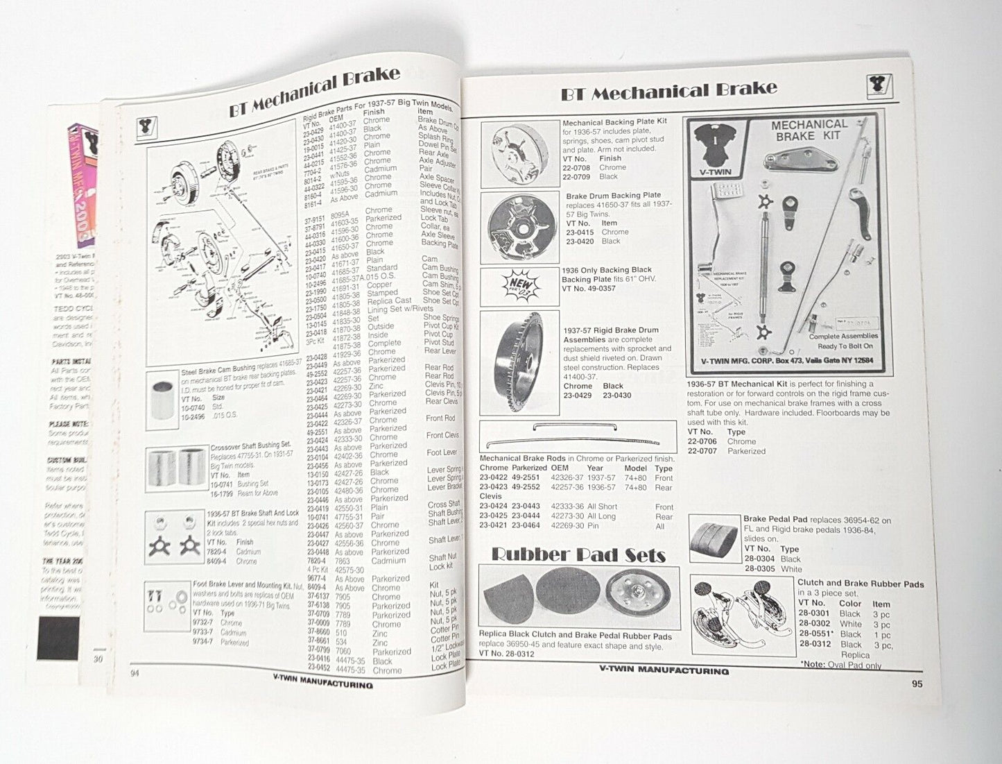 2003 V-Twin Authorized Manufacturing Product Reference Guide 1915-1969 Catalog