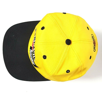 PENNZOIL RACING Vintage Yellow Trucker Hat Snapback Cap Near Mint Made in USA