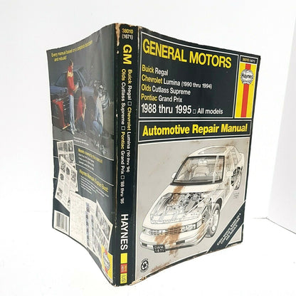 Haynes 38010 Repair Manual General Motors Regal Lumina Cutlass Grand Prix 88-95