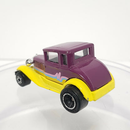 MATCHBOX Ford Model A Custom Hot Rod Yellow Purple (1979)